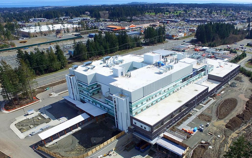comox valley hospital under construction